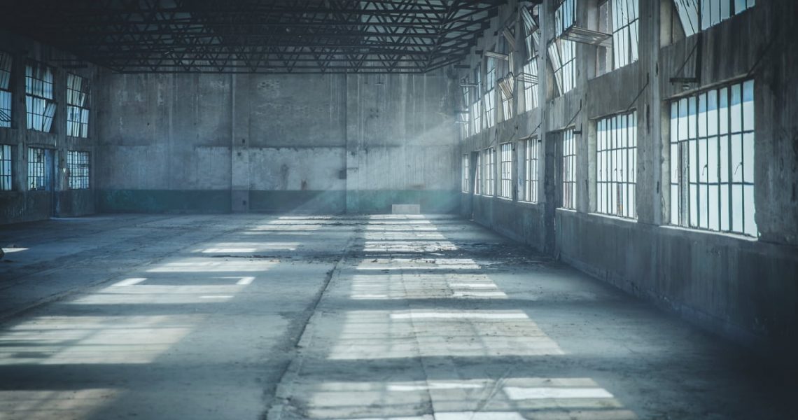 Abandoned Factory Building In Tyndall Effect